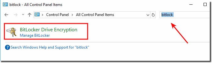 Bitlocker in Control on Windows-10!