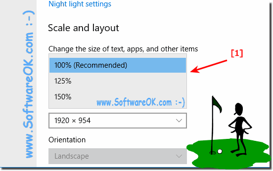 Enlarge font and size of text on Windows 10!