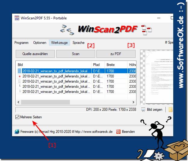 The free software to convert scans to PDF on Windows!