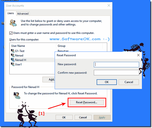 Change you user passwordin Windows 10!