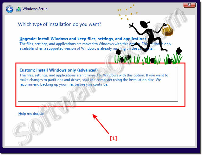 Do not Upgrade do Custom Installation of the Windows 10!