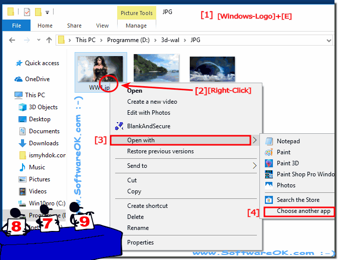 In Windows 10, Open files with another program!