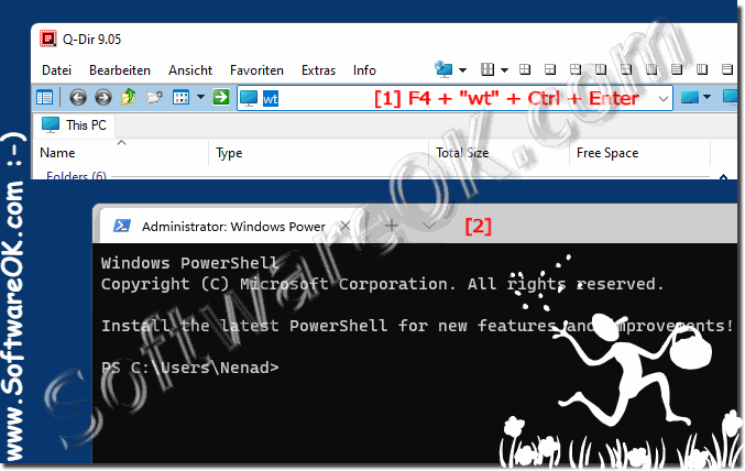 Start Windows Terminal as administrator via Quad Explorer!