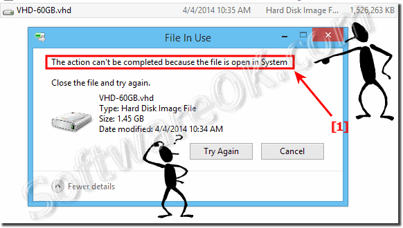 Can not delete a VHDfile in Windows!
