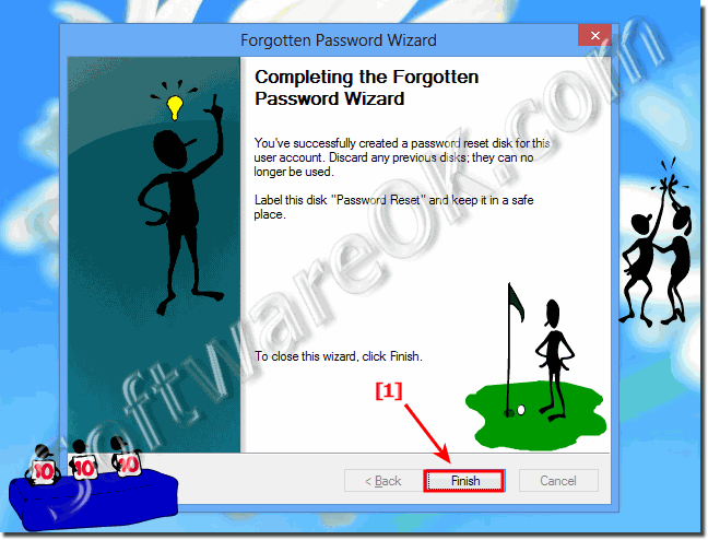 Completing the Windows Forgotten Password Wizard!