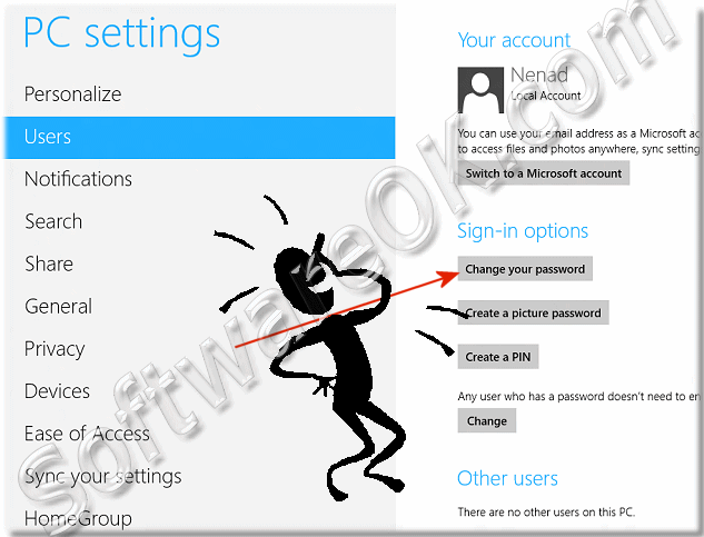 Windows-8 PC-settings Sing-in options