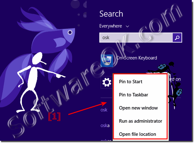 Windows 8.1 On-Screen Keyboard pin on start taskbar