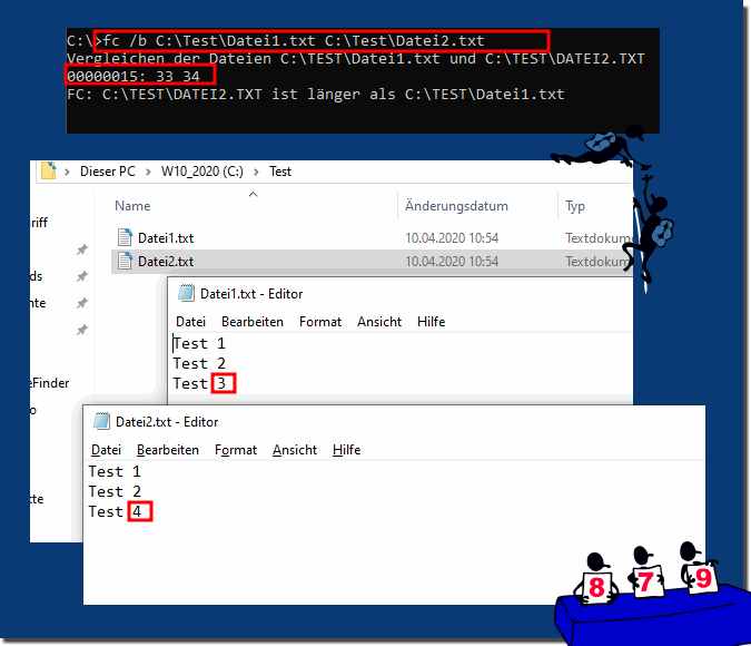 File comparisons for identical content via the cmd.exe command line!