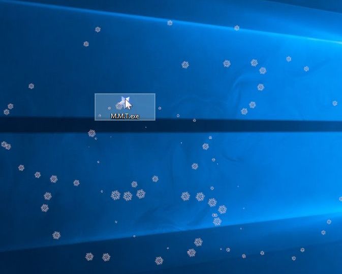 Mouse traces of snow flakes under W10!