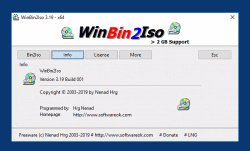 WinBin2Iso 1 Converting Bin to Iso files even under x64 Windows 