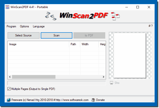 WinScan2PDF on Windows 10!
