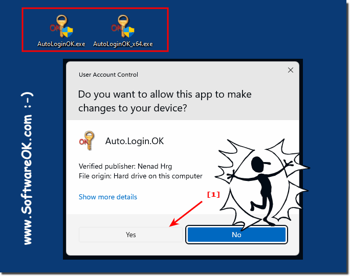 AutoLoginOK enables automatic login on Windows!