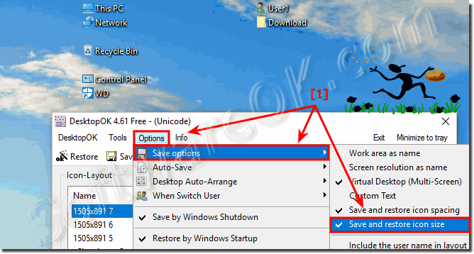 Save an Restore the Desktop Icon Size!