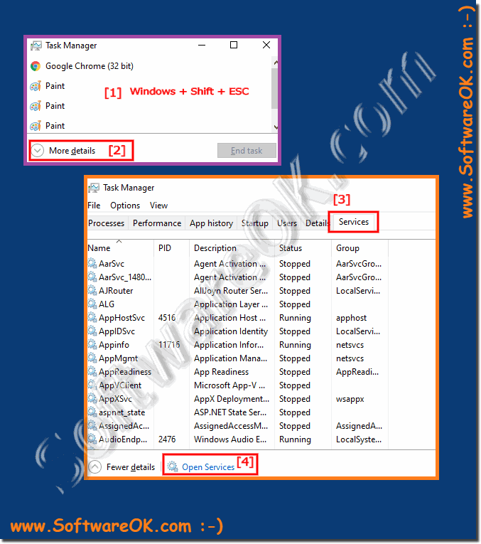 The background programs on Windows!