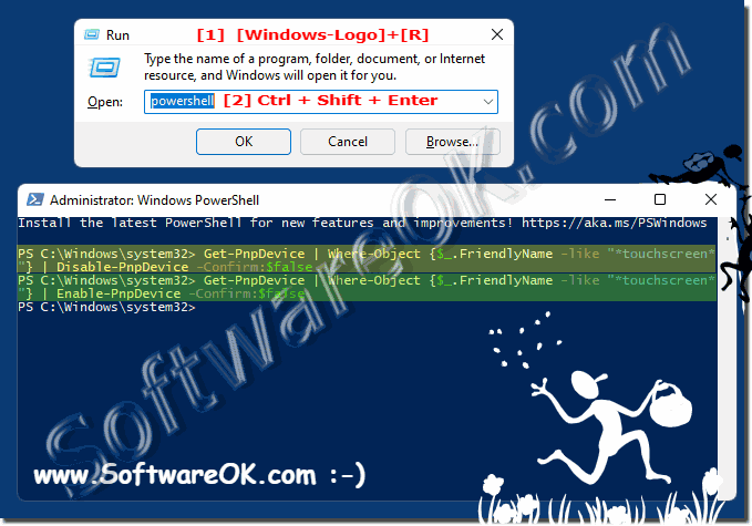 Deactivate / activate the touch screen function with PowerShell!
