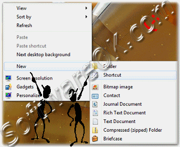 New Shortcut on the Windows-7 Desktop