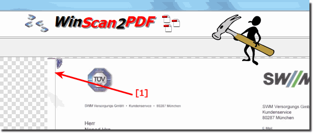 Scanfche bzw Seitengre als DIN A4 zu PDF!