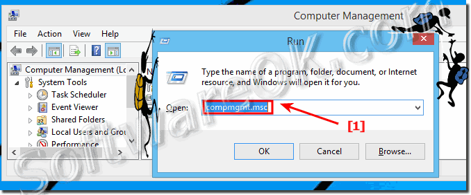 Computer-Management via RUN-Command DLG. in Windows-8.1