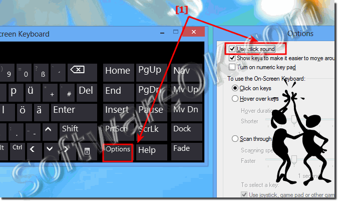 Disable Windows 8 key click sound in virtual onscreen keyboard turn-off