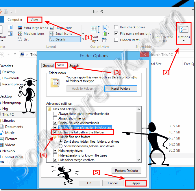  Display the full path in Windows 8.1 ms-explorer title bar!