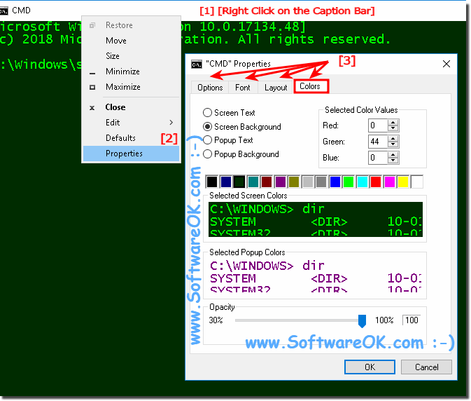 Command Prompt Change Cmd Settings Color Font